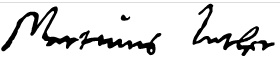 Martin Luther handtekening